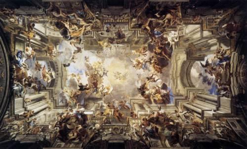cynicalmoderate:“The Apotheosis of St. Ignatius” by Andrea Pozzo (ceiling of The Church ofSant’Ignaz