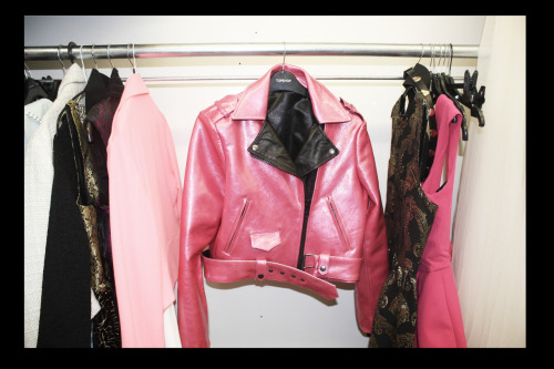 xfactorstyle: HOW CUTE is this pink biker jacket Frank Strachan had made for Ella!!