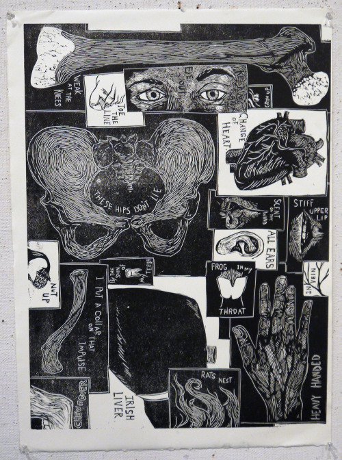 These Hips Don't Lie 18/24 Linocut, Edition Of 5.