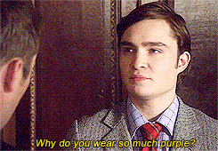 tiesunbreakable:  Why do you wear so much purple? 