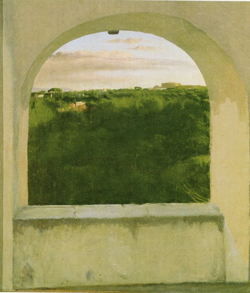 mythologyofblue:Edgar Degas, Italian Landscape Seen through an Arch, 1856