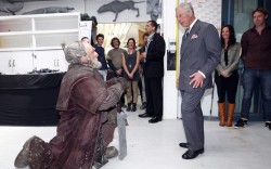 Prince Charles meets Mark Hadlow, who plays