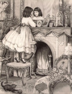 alicismo:  The illustration is by Inga-Karin Eriksson. It’s of Alice Liddell and Charles Dodgson (Lewis Carroll) from the book The Other Alice: The Story of Alice Liddell and Alice in Wonderland.  