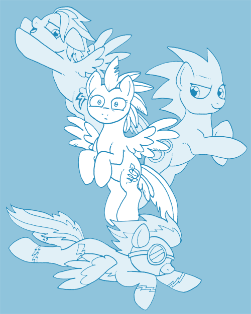 powder-pony:  Oh. Uh, no, I’ve never played chasey with a Wonderbolt or Rainbow