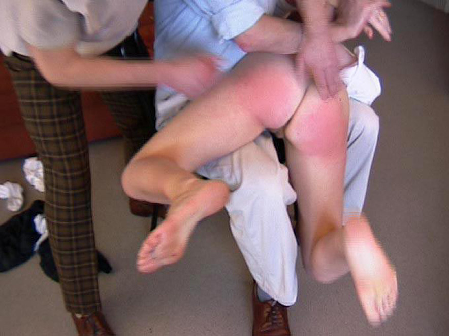 lausberger:  A nice video cap: two guys struggling with one girl to punish her, hehehe