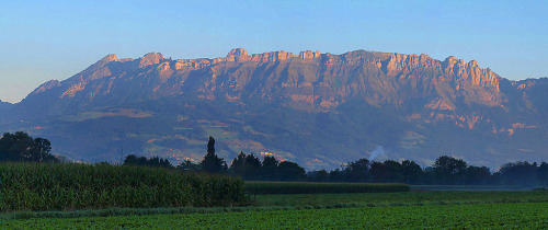mountainish: Morning light on the mountains of Liechtenstein (by Worldtraveller)