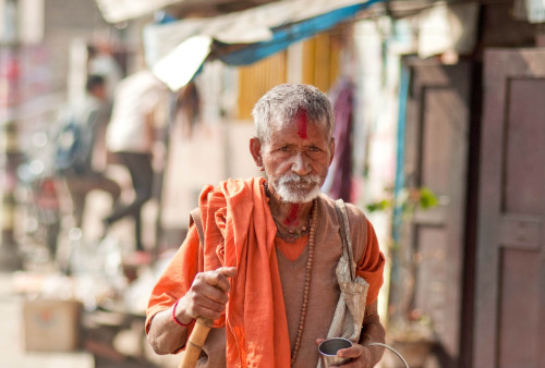 A wandering sadhu in Kupondole, Nepal. Photography by BrookR