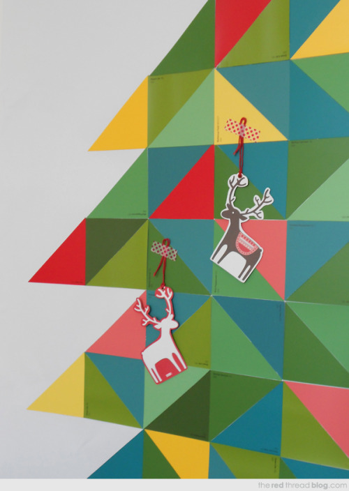 scissorsandthread: Paint Chip Christmas Tree | The Red Thread Blog Each year I get super excited abo