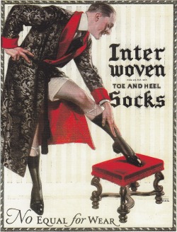 lifeofexcess:  decadentiacoprofaga:  Publicidad de Interwoven Socks por J. C. Leyendecker   