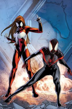 fyeahmilesmorales:  Ultimate Comics Spider-Man #17 releases today!   BRIAN MICHAEL BENDIS (W) • GABRIEL WALTA (A)Cover BY SARA PICHELLIUNITED WE STAND!• With the nation at war, young Spider-Man heeds the call of Super Hero duty!• The secret connection