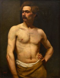 blastedheath:  Albert Edelfelt (Finnish, 1845-1905), Male Model, 1873. Oil on paper, laid on canvas 91.5 x 72 cm. 