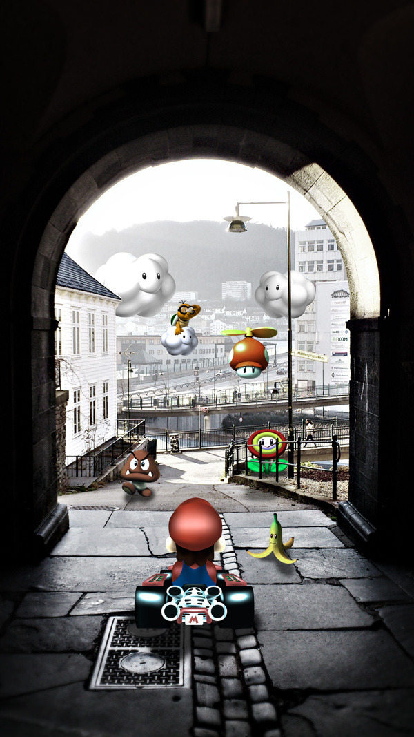 copiouslygeeky:  Mario Kart Bergen Circuit  Created by Matias Klingsholm