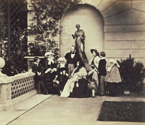 historysquee:The Royal Family on the terrace at OsborneBy Caldesi &amp; MontecchiAlbumen print,&