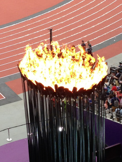 justadesigirl:  The olympic flame at touching