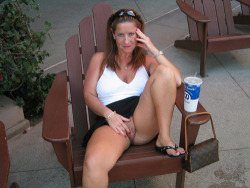 thesexualgourmet:  Sexy redhead MILF flashing pussy… http://thesexualgourmet.tumblr.com/ Shared-wife, MILF &amp; Hotwife self-submissions welcomed 