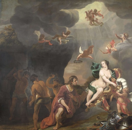 Ferdinand Bol (Dutch; 1616–1680)Venus Presenting New Arms to Aeneas in the Forge of Vulcan Oil on ca