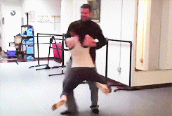 jenniferlawrencedaily:Jennifer & Bradley practicing for the dance in Silver Linings Playbook