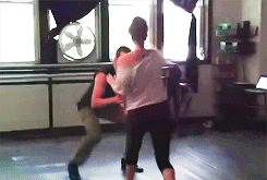 jenniferlawrencedaily:Jennifer & Bradley practicing for the dance in Silver Linings Playbook