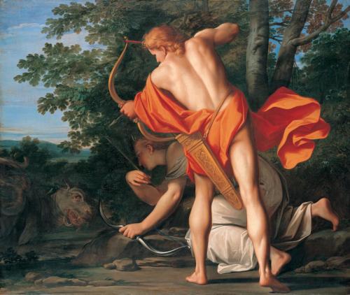 thisblueboy:Marcantonio Franceschini (Italian, 1648-1729), Apollo and Diana Killing the Python, 1692