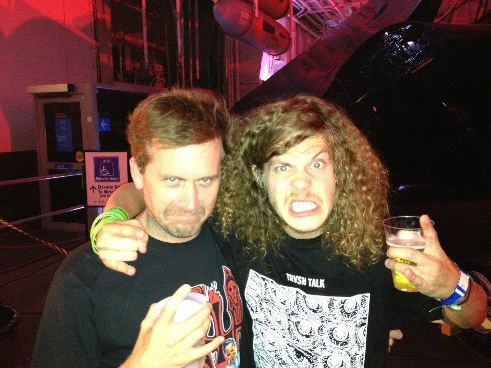 injameswetrust:  Travis Ryan of Cattle Decapitation and that kid from Workaholics.