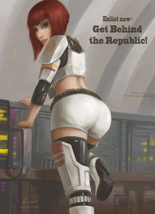 anariazarrel:  Starwars pinup by ~Angevere