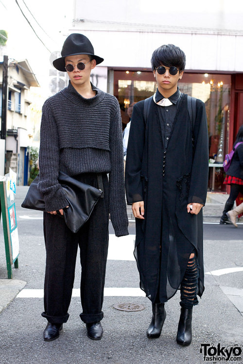 Harajuku guys wearing items from Comme des Garcons, Dog, H&amp;M and Monomania.