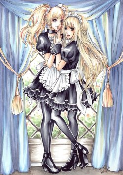 tanyabound:  Two playful maids 