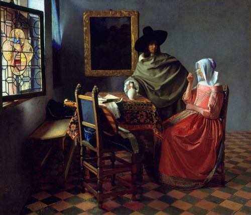 The Wine Glass, by Johannes Vermeer, Gemäldegalerie, Berlin.