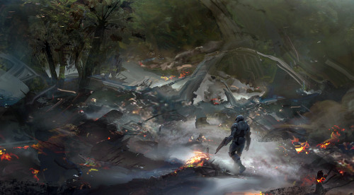 xombiedirge:  Halo 4 Concept Art by A.J. Trahan