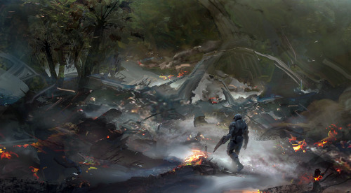 xombiedirge:Halo 4 Concept Art by A.J. Trahan