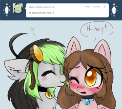 ask-pony-piper:  W-who gave you permission to lick me?! &gt;///&lt;  So cuuuuute &lt;3