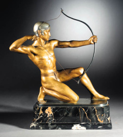 blastedheath:  Patinated bronze figure cast