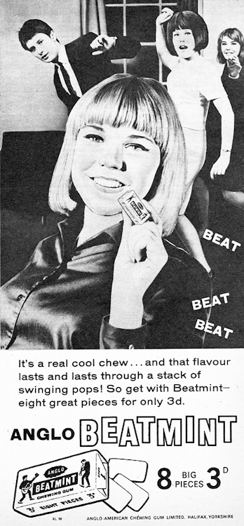 Beatmint Gum, 1964from across the pond, a real cool chew!vintage scans