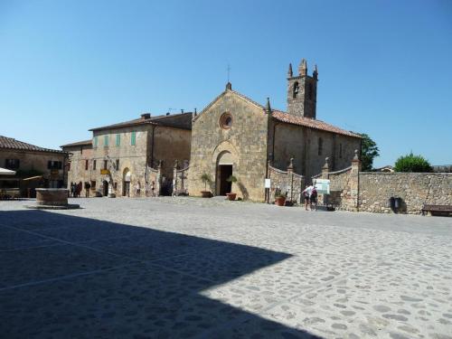 A romanusque church of Monteriggioni, Tuscany.