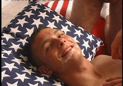 dirty-angel-spain:    Look at him, smiling like a happy slut with his face full of cum. Fucking faggots. ____ Mira que cara de zorra satisfecha con su cara llena de lefa. Putos maricones.