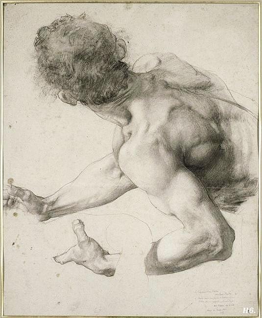 hadrian6:  Paul Baudry (French, 1828-1886), Study for the Le Supplice d’une Vestale