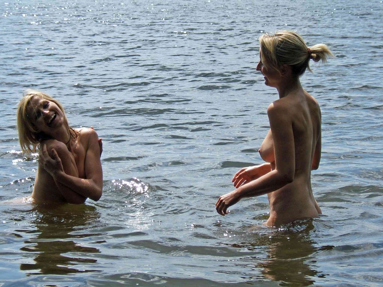 Swimming Nude exercise and fun.  pepe-nudism:  nudism at its best! nude outside and