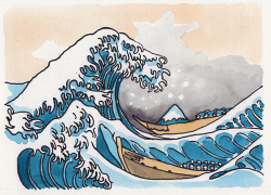 shittywatercolour:  “The Shitty Great Wave” now available to buy as a print