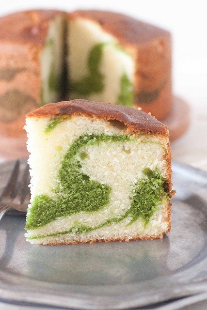 Pistachio Marble Pound Cake