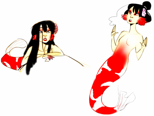 cleopatrasweave: koi fish merwan ???this is what happens when i try to get creativethis is what