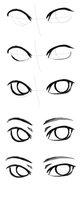 the-tincan-alchemist:  sirblizzard:  How to draw ‘the other eye’. Because people keep complaining. The answer? You don’t draw a whole eye first. You do it part by part, then make adjustments and add details as you please.  If you draw the whole