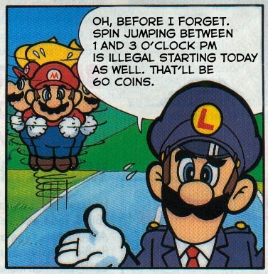 suppermariobroth:  Officer Luigi laying down the law. 