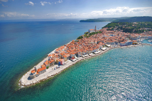 The city of Piran on the Adriatic Coast of Slovenia (by Turistično združenje Portorož).