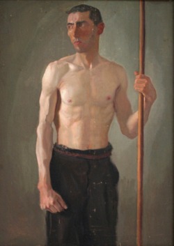 blastedheath:  Antonio López Torres (Spanish, 1902-1987), Desnudo masculino, 1927. Oil on canvas, 118 x 84.5 cm. Museo Antonio López Torres, Tomelloso, Ciudad Real. 