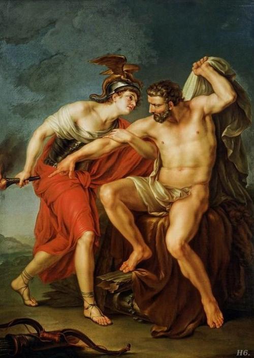 hadrian6: Hercules on the pyre. Ivan Akimov. (1755-1814). Russian.        http:/