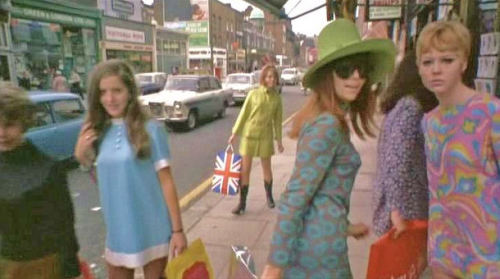 modrules:  Sixties fashion , not sure of the street they on, probably Carnaby Street 