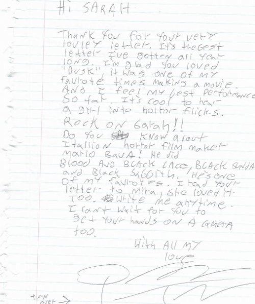 sandyfarquhar: tsunderrorist: jesusdiedforourtins: Tarantino writes back to a young fan. This is pos