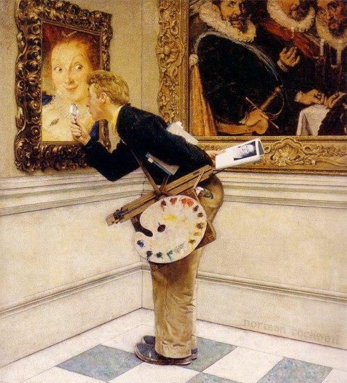 The Art Critic (Saturday Evening Post Cover April 16, 1955)Norman Rockwell 1955The Norman Rockwell M