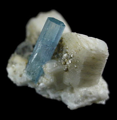 crystal-garden:  Deep Blue Aquamarine on Matrix 