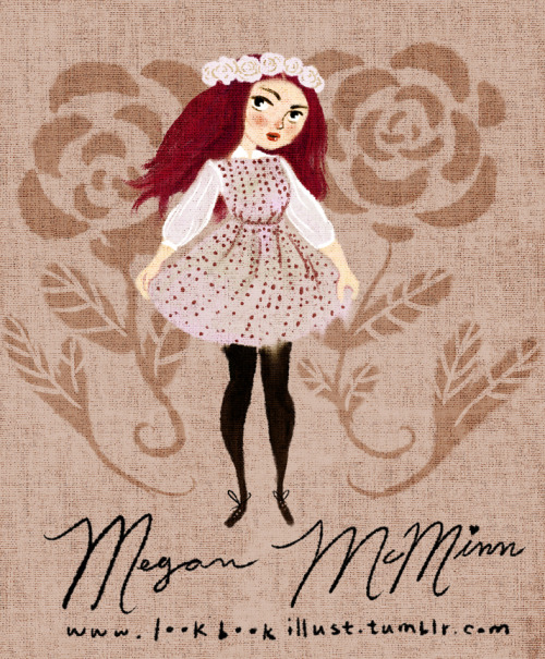 lookbookillust:  Megan McMinn!! http://www.thebriarroseblog.com/ I adore this woman! She has the most adorable blog and the most adorable hair! !! She reminds me of flowers so i made this very…floral. :D I really liked this look because it’s very